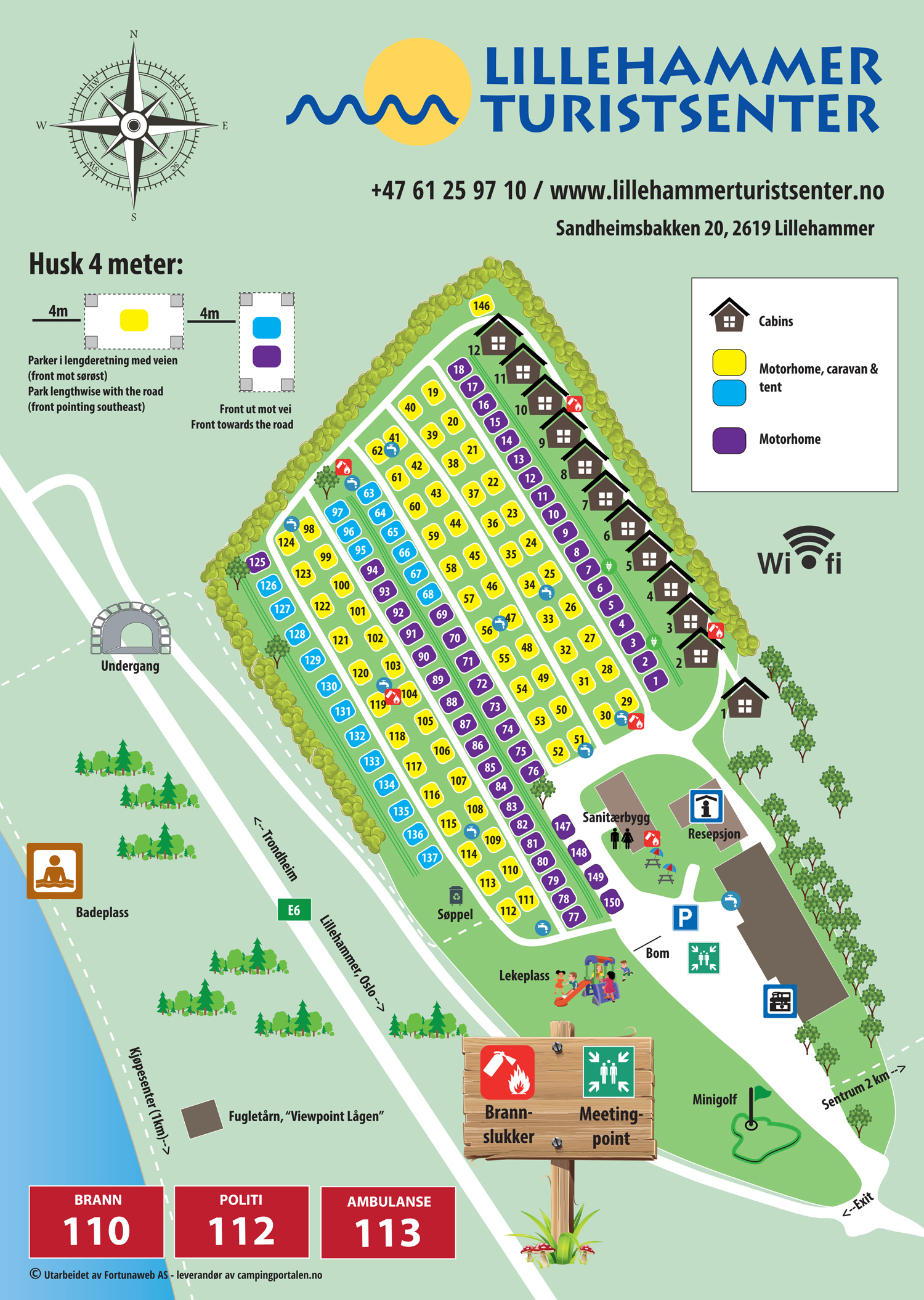 Campsite overview Lillehammer Turistsenter